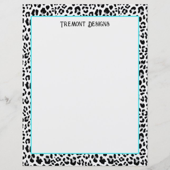 Contemporary Animal Print Black and Grey Paper (Front)