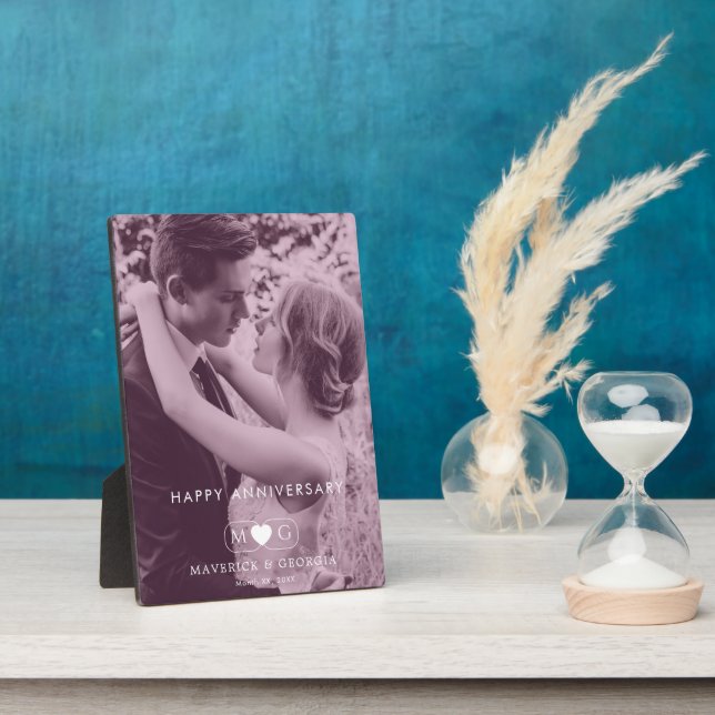 Contemporary Anniversary Plaque with Table Easel S (Side)