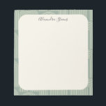 Contemporary Arch Line Art Sage Green Personalised Notepad<br><div class="desc">Contemporary Arch Line Art in Sage Green Personalised Notepad</div>