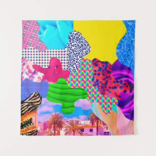Contemporary art collage. Mix stylish texturesart, Tapestry