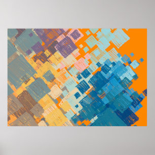 Contemporary art. Colourful texture. Modern artwor Poster