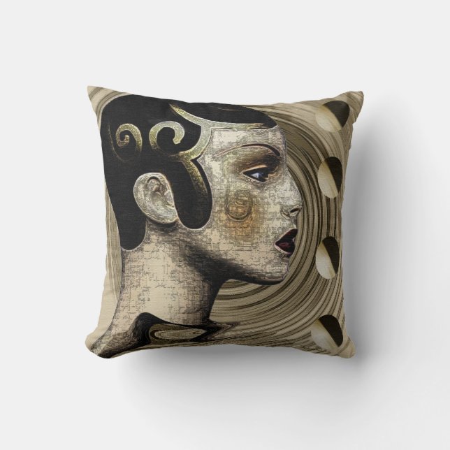 Contemporary:  Art Deco/Art Nouveau Style Cushion (Front)