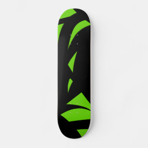Contemporary Art Green / Black Skateboard