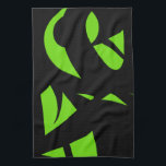 Contemporary Art Green / Black Tea Towel<br><div class="desc">Very classy look with the simple combination of black and lime green.</div>