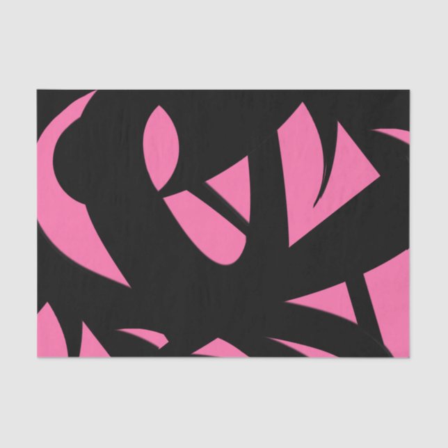 Contemporary Art Pink / Black Tissue Paper (Front)