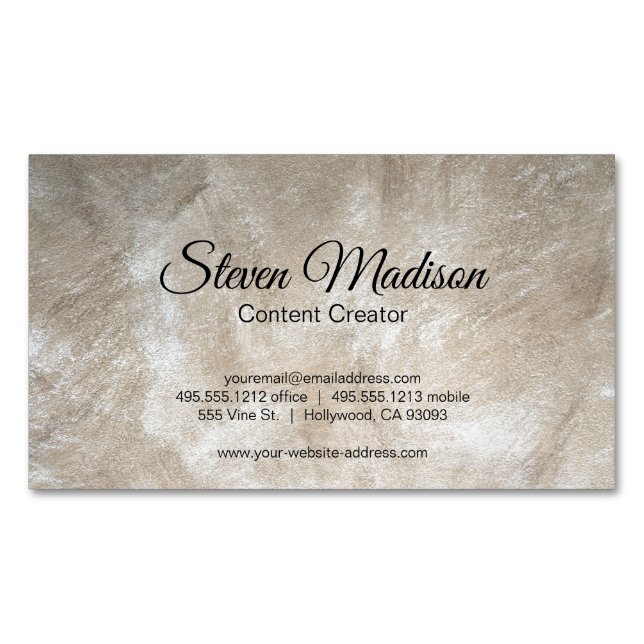 Contemporary | Artistic | Classic Magnetic Business Card (Front)