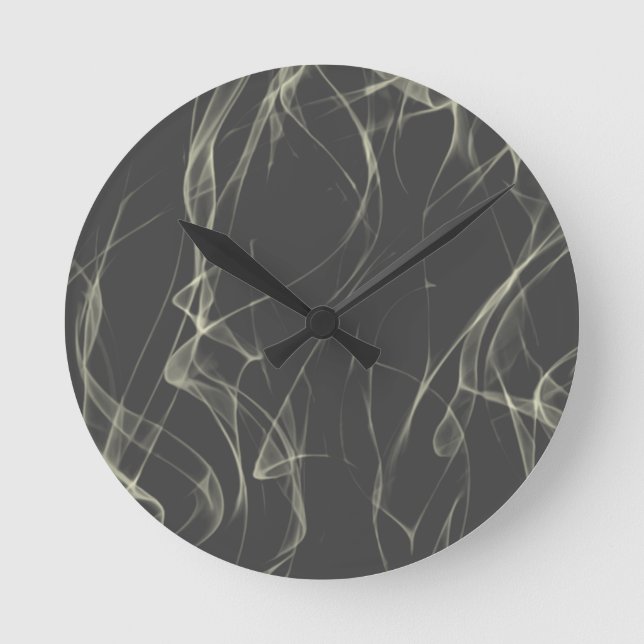 Contemporary Artistic Curvy Lined Pattern -COOL Round Clock (Front)