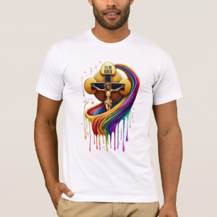 Contemporary Artistic Design of Crucified Figure T-Shirt