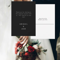 Contemporary B/W Personalised Message Wedding
