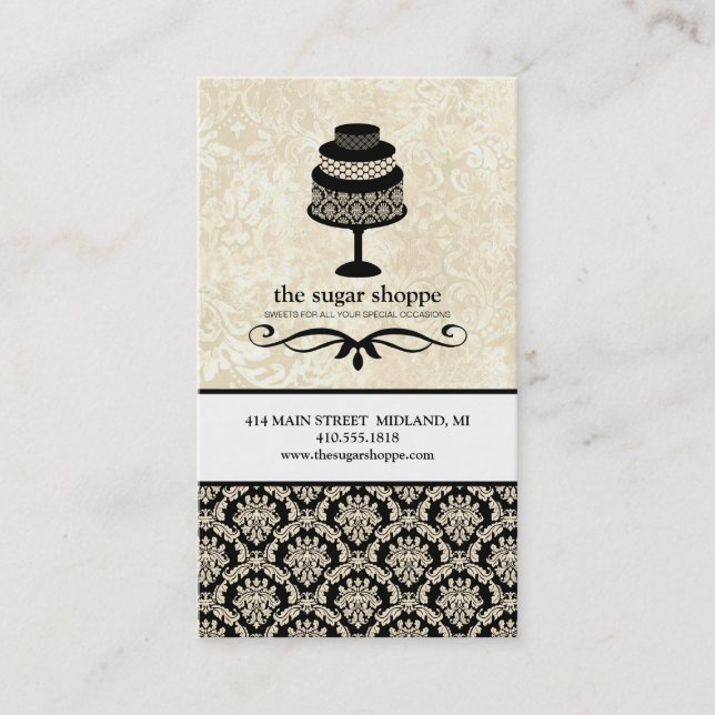 Contemporary Bakery Business Cards (Front)