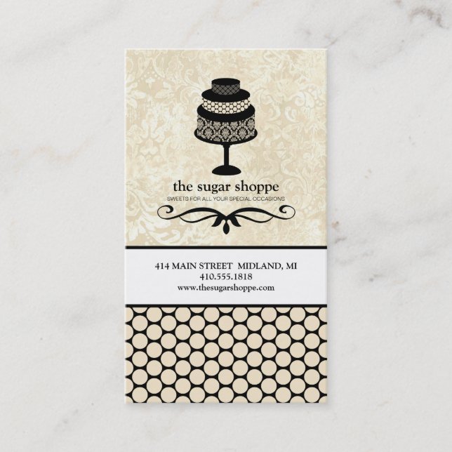 Contemporary Bakery Business Cards (Front)