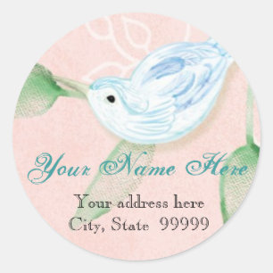 Contemporary Birds 'n Swirls,  Address Stickers