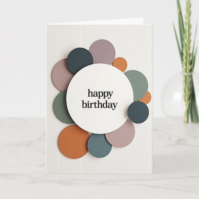 Contemporary Birthday Bloom Card (Front)