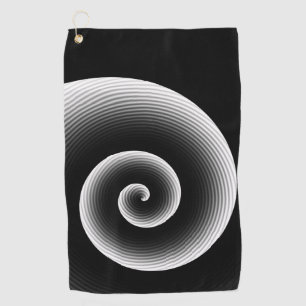 Contemporary Black and White Stylish Pattern Golf Towel