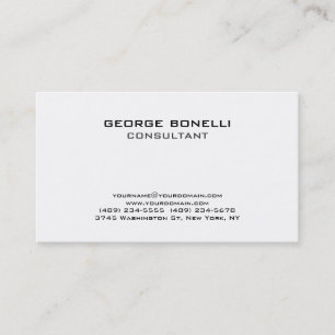 Contemporary Black & White Classical Business Card