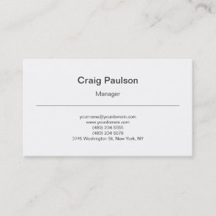 Contemporary Black White Trendy Business Card