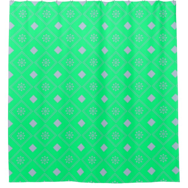 Contemporary Blissful Sprin Pattern Shower Curtain (Front)