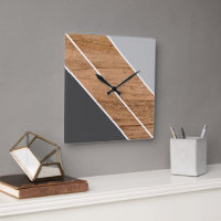 Contemporary Block Stripes On Faux Woodgrain