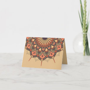 Contemporary Brown Peach Mandala Thank You