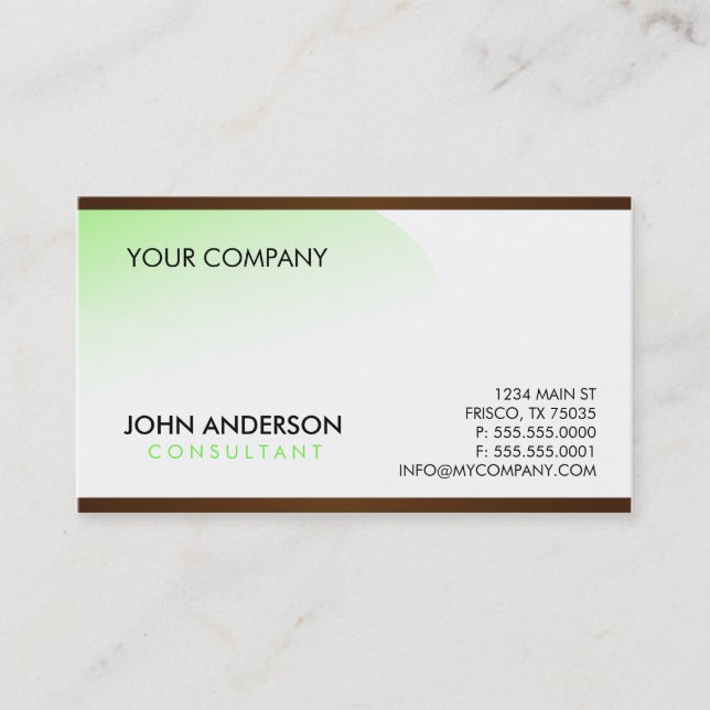 Contemporary Business Card (Front)
