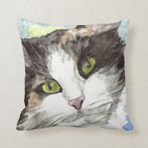 Contemporary Calico Cat Lover Gifts Cushion
