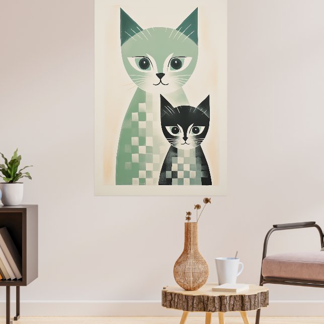 Contemporary Cat Poster  (Living Room 3)