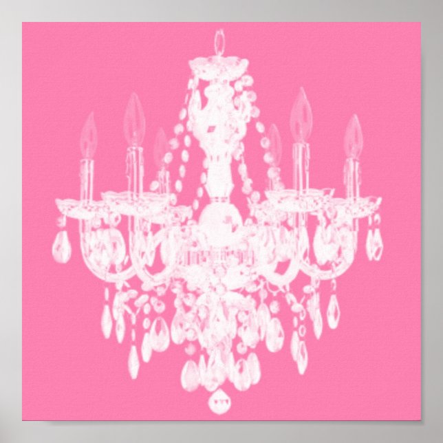 Contemporary Chandelier Silhouette Art - Print #1 (Front)