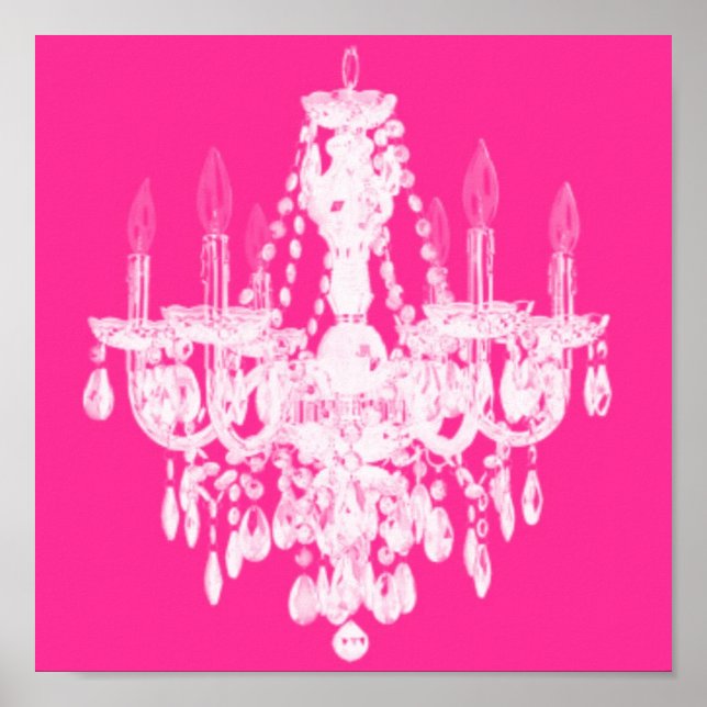 Contemporary Chandelier Silhouette Art - Print #1 (Front)