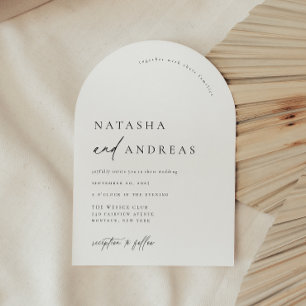 Contemporary Chic Arch Wedding Invitation