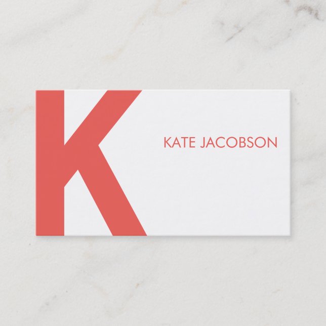 Contemporary Chic Calling Card (Front)