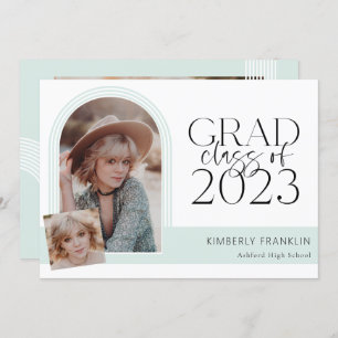 Contemporary Chic Graduation Photo Invitation