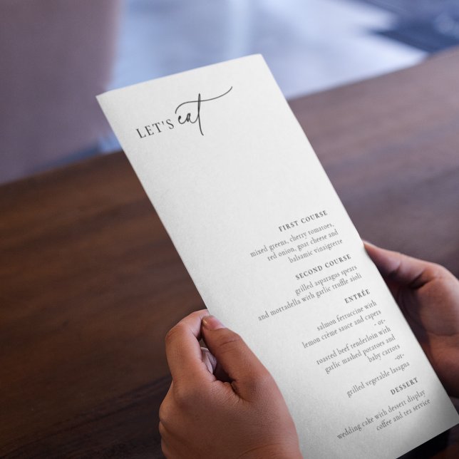 Contemporary Chic Minimalist Menu (Creator Uploaded)