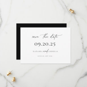 Contemporary Chic Minimalist Wedding Save The Date