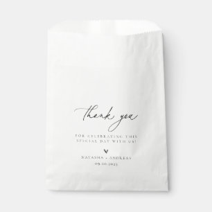 Contemporary Chic Minimalist Wedding Thank You Favour Bag