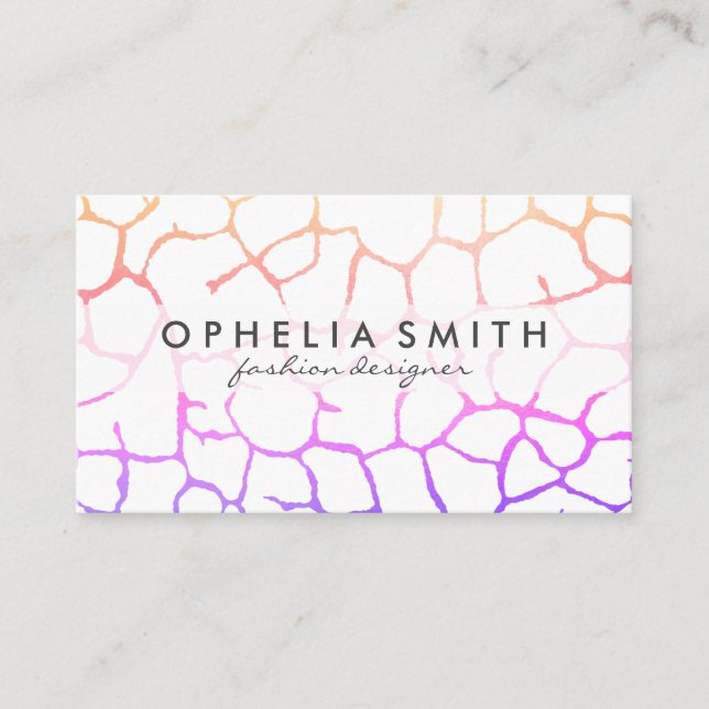 Contemporary Chic Pattern Business Card (Front)