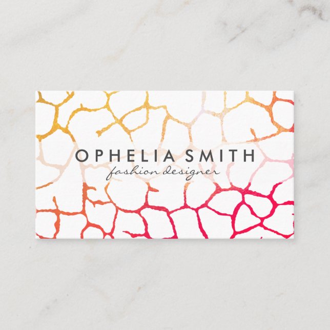Contemporary Chic Pattern Business Card (Front)