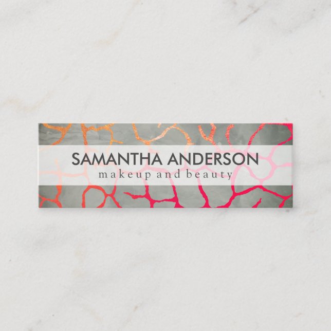 Contemporary Chic Pattern Mini Business Card (Front)