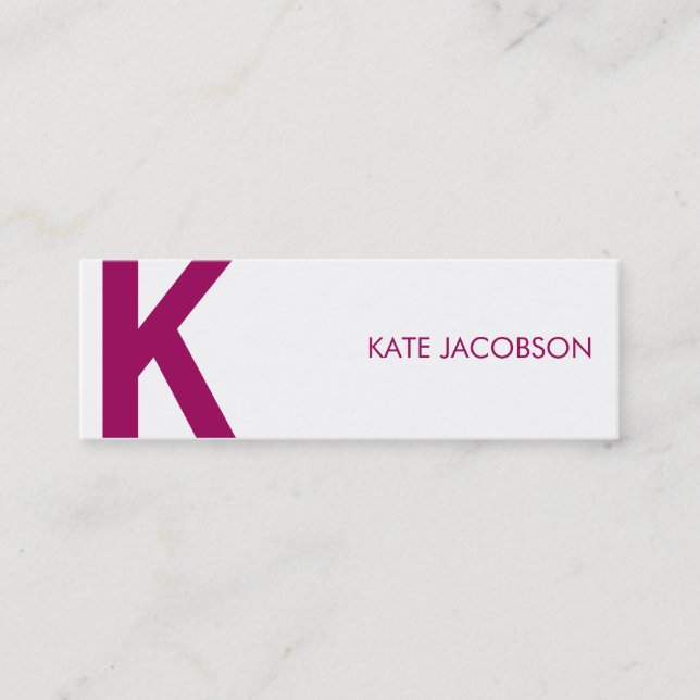 Contemporary Chic Skinny Calling Card (Front)