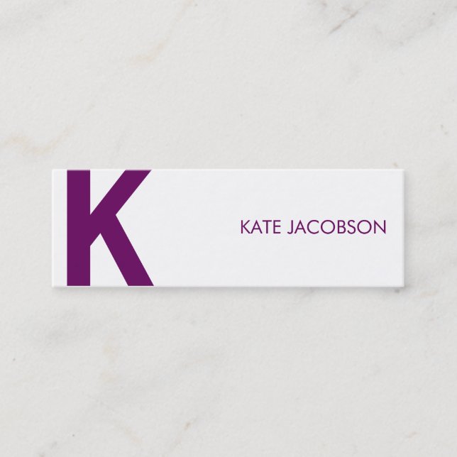Contemporary Chic Skinny Calling Card (Front)