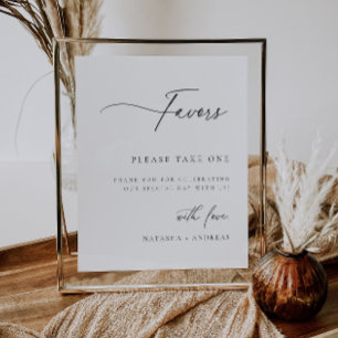 Contemporary Chic Wedding Favour Poster