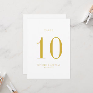Contemporary Chic Wedding Table Number Card