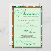 Contemporary Christian Floral Wedding Invitations