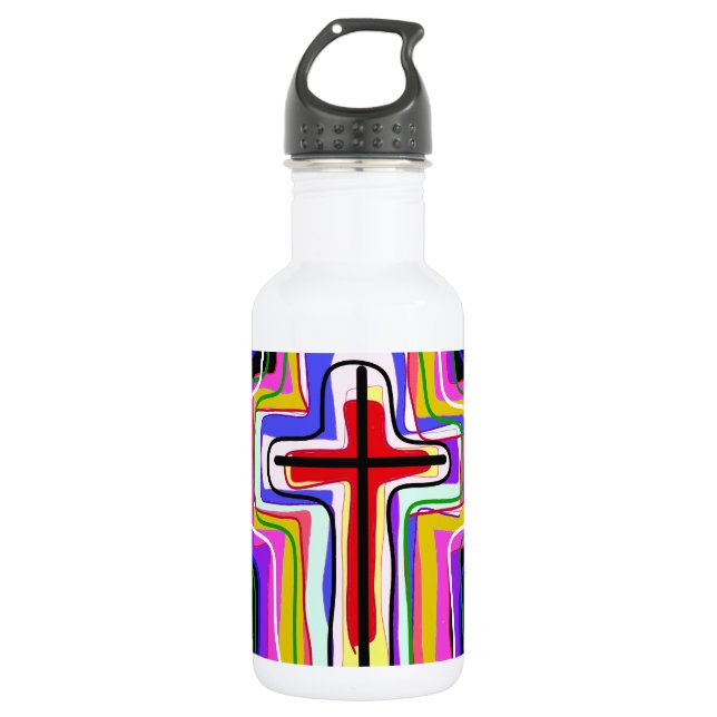 Contemporary Christian symbol. 532 Ml Water Bottle (Front)