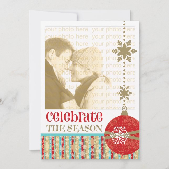 Contemporary Christmas 5 x 7 Photo Cards (Front)