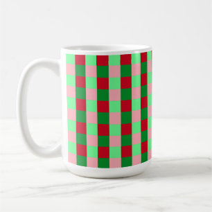 Contemporary Christmas Chequerboard Pattern  Coffee Mug