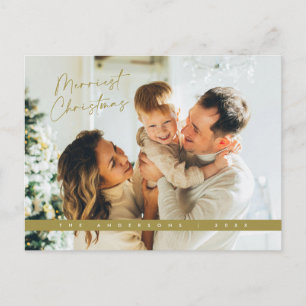  Contemporary Christmas Greeting, Family Photo Postcard