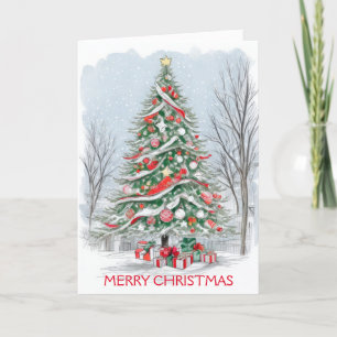 Contemporary Christmas Tree Holiday Card
