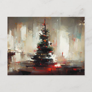 Contemporary Christmas Tree Holiday Postcard