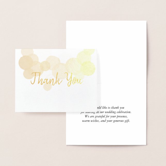 Contemporary Circles Thank You Foil Card (Display)