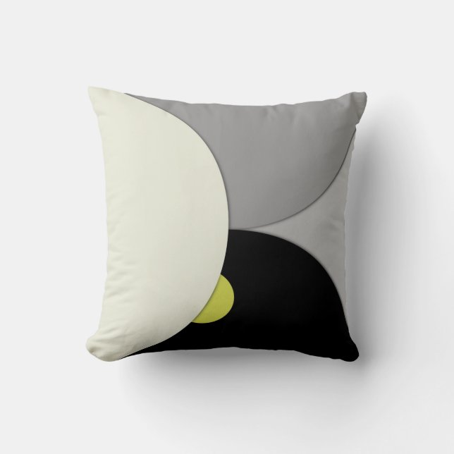Contemporary Circles Throw Pillow (Front)